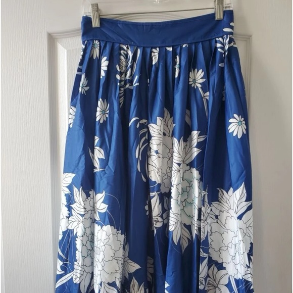 Boho Gypsy High Waist Floral Print Pleated Skirt - Picture 11 of 11